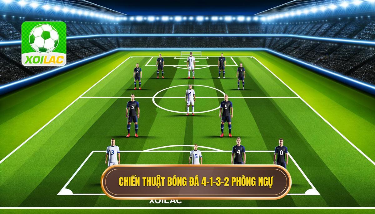 Chiến thuật bóng đá 4-1-3-2 phòng ngự