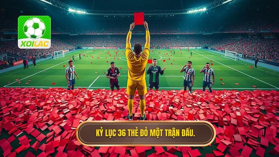 1. Kỷ lục 36 thẻ đỏ một trận đấu.