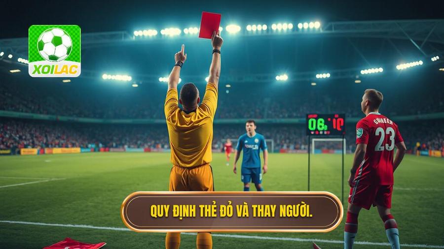 2. Quy định thẻ đỏ và thay người.