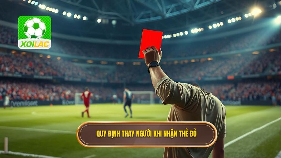 1. Quy định thay người khi nhận thẻ đỏ
