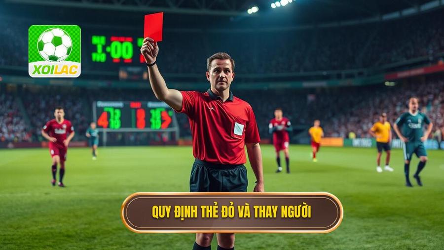 2. Quy định thẻ đỏ và thay người